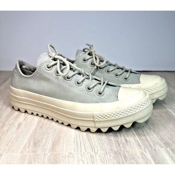 Converse Shoes all star Womens 7 Lift Ripple Low Ox Light Blue Platform sneakers - Picture 1 of 10